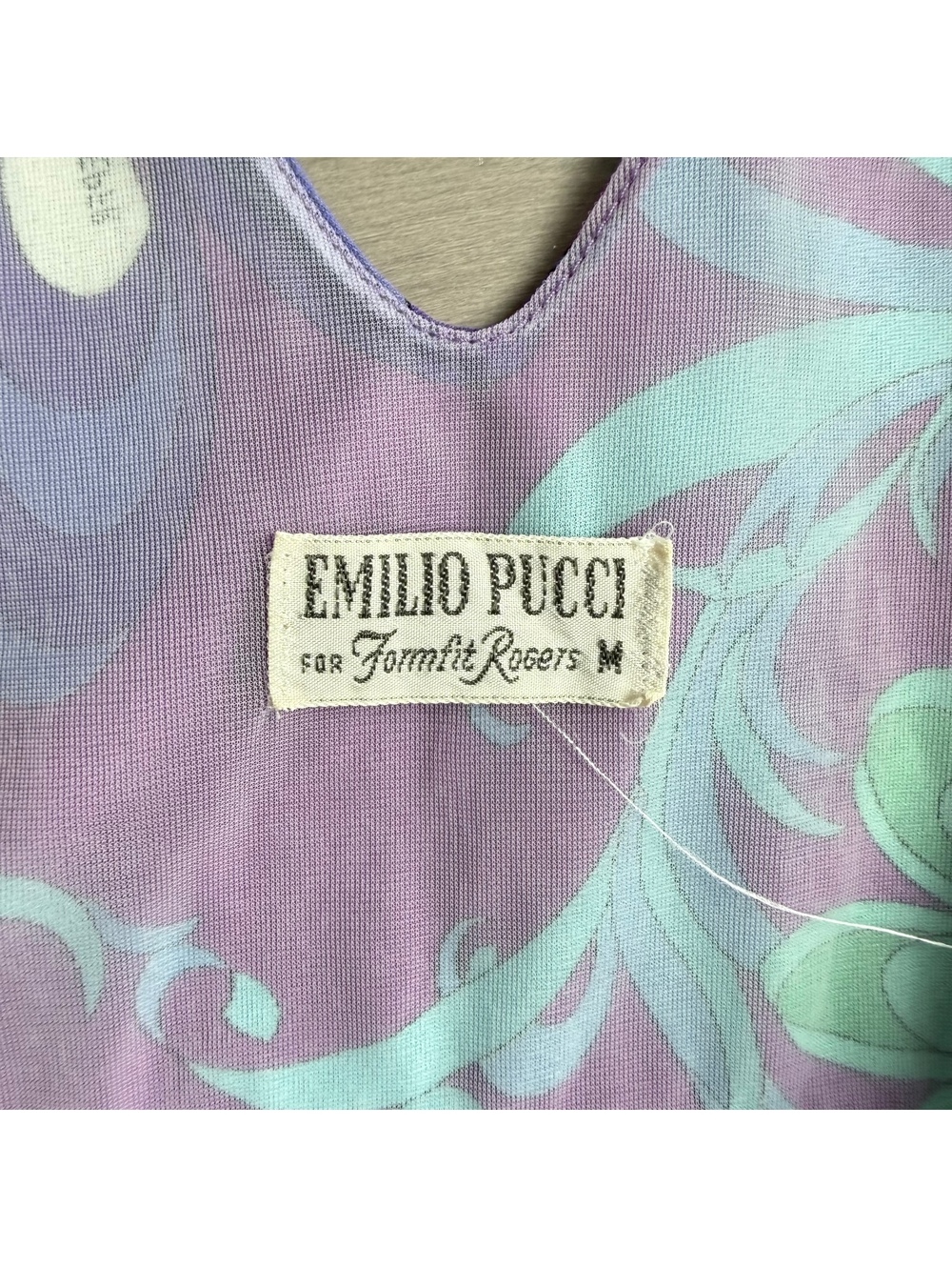 Vintage Emilio Pucci Formfit Rogers Purple Floral Maxi Dress Size S-M - Picture 5 of 11